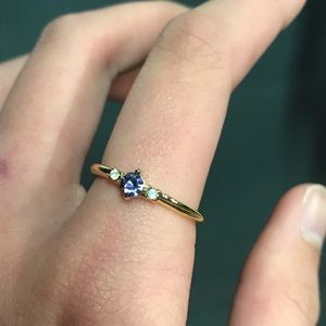 Amethyst & Moonstone Gold Ring